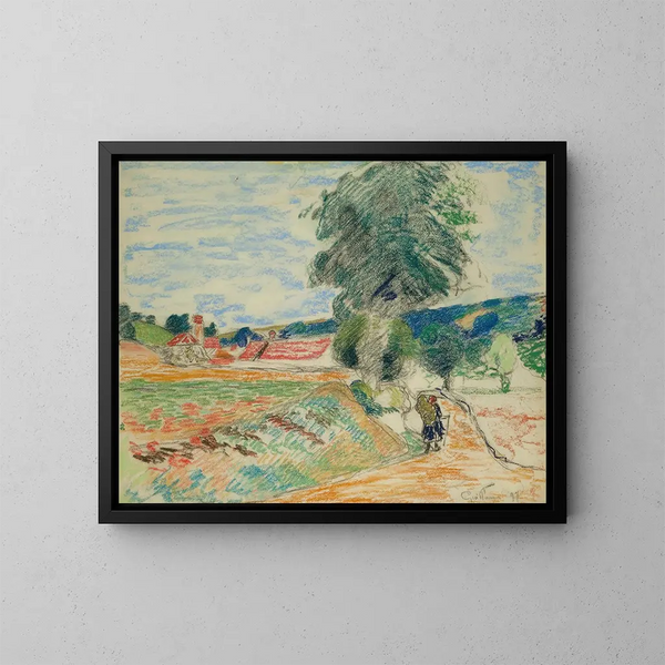 Landskab af Île-de-France - Armand Guillaumin — indrammet kunstværk på væggen