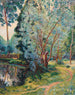 Landskabslandskab med sø - Armand Guillaumin — visning af kunstværket