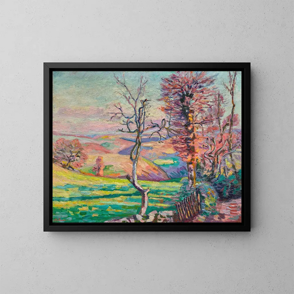 Landskab af Crozant, Creuse - Armand Guillaumin — indrammet kunstværk på væggen