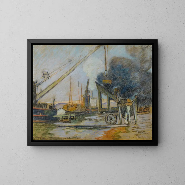 Quai de la Rape, Paris - Armand Guillaumin — indrammet kunstværk på væggen