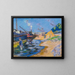 Quai de la Seine i Paris, la Sablire - Armand Guillaumin — indrammet kunstværk på væggen