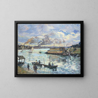 Scène de rivière - Armand Guillaumin — indrammet kunstværk på væggen