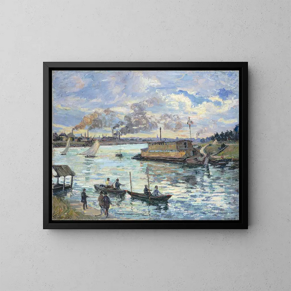 Scène de rivière - Armand Guillaumin — indrammet kunstværk på væggen