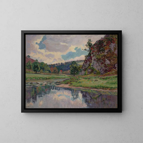 Rochers de Genetins sur Creuse - Armand Guillaumin — indrammet kunstværk på væggen