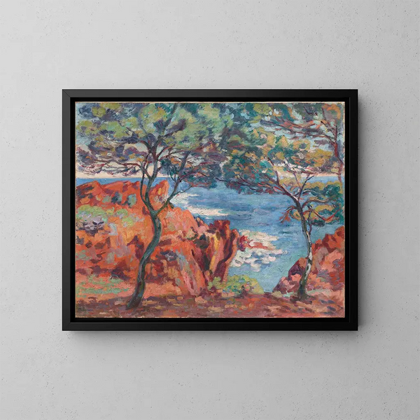 Rochers de l'île Besse à Agay - Armand Guillaumin — indrammet kunstværk på væggen