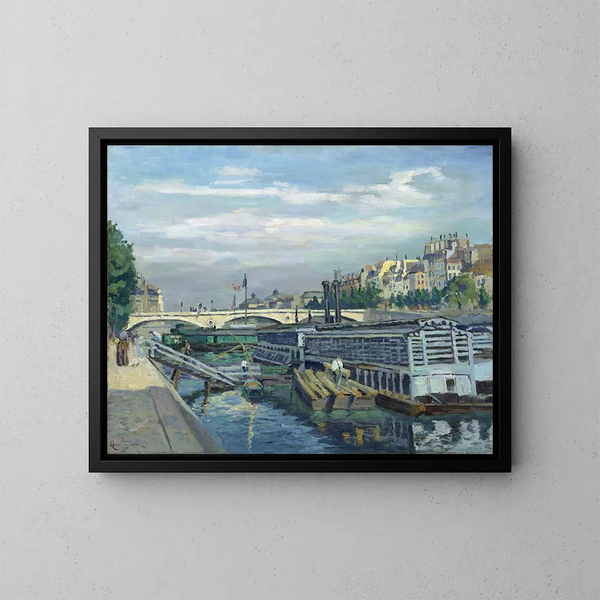 Le pont Louis-Philippe - Armand Guillaumin — indrammet kunstværk på væggen