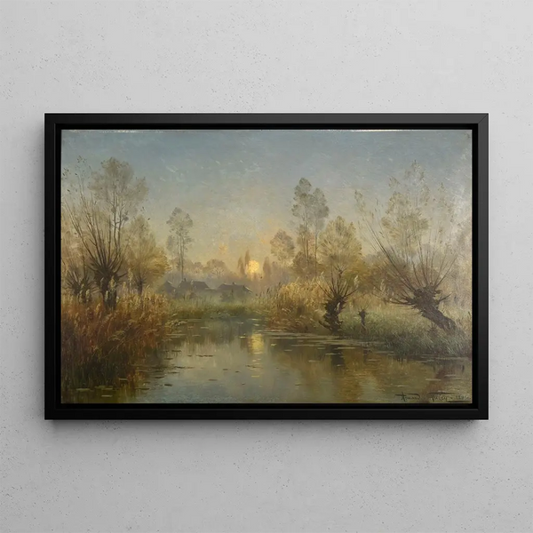 Armand Gury - Rivire au soleil couchant.webp