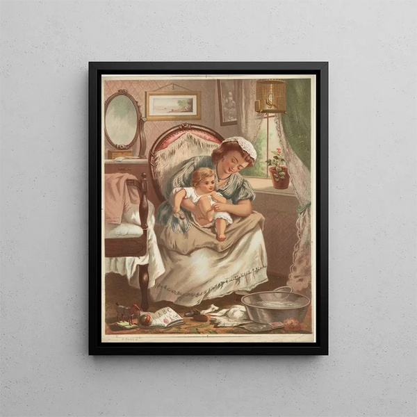 Le petit cochon est allé au marché - Armstrong & Co. Lith. — indrammet kunstværk på væggen