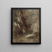 Faune og nymfe i skoven - Arnold Böcklin — indrammet kunstværk på væggen