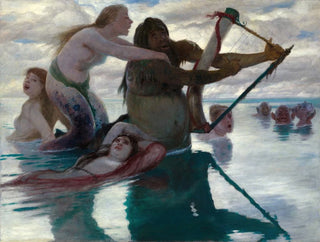 I Havet - Arnold Böcklin — visning af kunstværket
