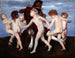 dansende kage med børn - Arnold Böcklin — visning af kunstværket
