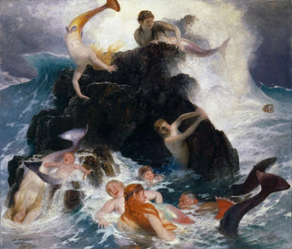 Jeu des Néréides - Arnold Böcklin — visning af kunstværket