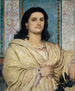 Portrait af Angela Böcklin i muse - Arnold Böcklin — visning af kunstværket