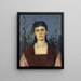 portræt af Clara Bruckmann-Böcklin, den ældste datter af kunstneren - Arnold Böcklin — indrammet kunstværk på væggen