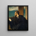 Selvportræt - Arnold Böcklin — indrammet kunstværk på væggen