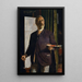Selvportræt i værkstedet - Arnold Böcklin — indrammet kunstværk på væggen