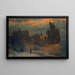 Villa ved havet - Arnold Böcklin — indrammet kunstværk på væggen