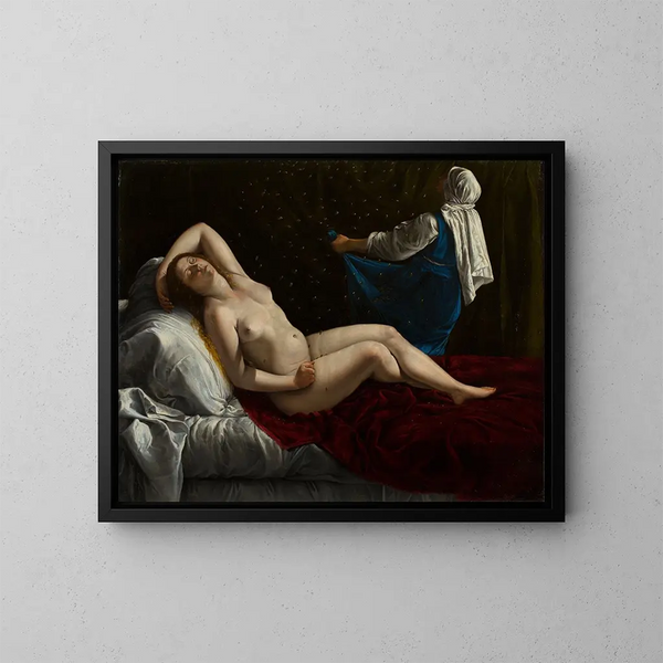 Dana - Artemisia Gentileschi — indrammet kunstværk på væggen