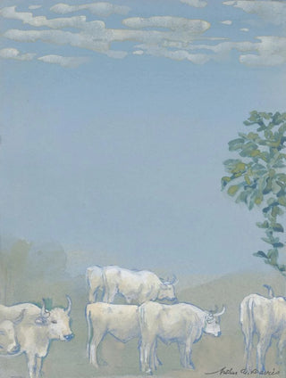 Arthur Bowen Davies - Landscape with Cows.webp