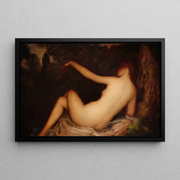Le papillon - Arthur Bowen Davies — indrammet kunstværk på væggen