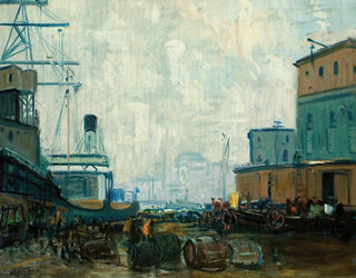 Scène de quai à Boston - Arthur Clifton Goodwin — visning af kunstværket
