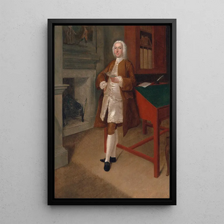 Arthur Devis - An Unknown Man In A Library.webp