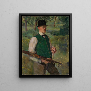 Arthur Grimm - Selbstbildnis mit Palette im Freien.webp