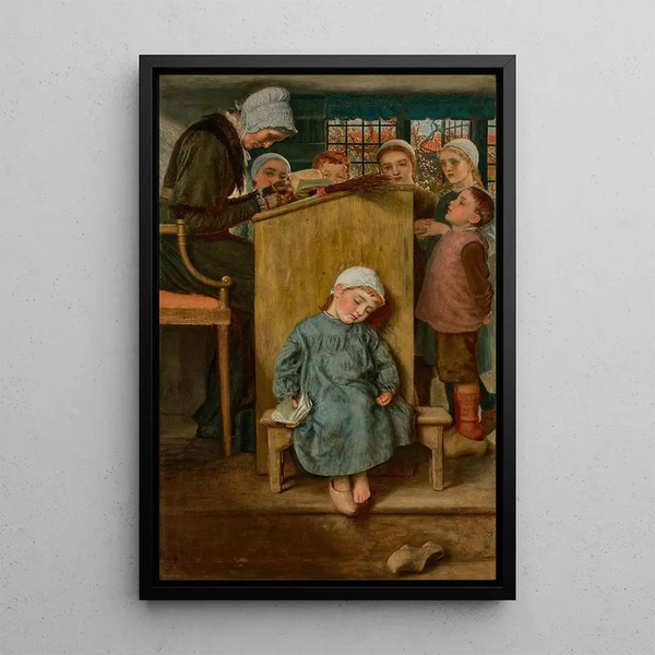 En pénitence - Arthur Hughes — indrammet kunstværk på væggen