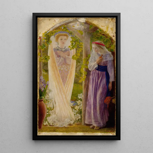 L'Annonciation - Arthur Hughes — indrammet kunstværk på væggen