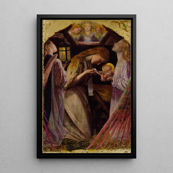 La Nativité - Arthur Hughes — indrammet kunstværk på væggen