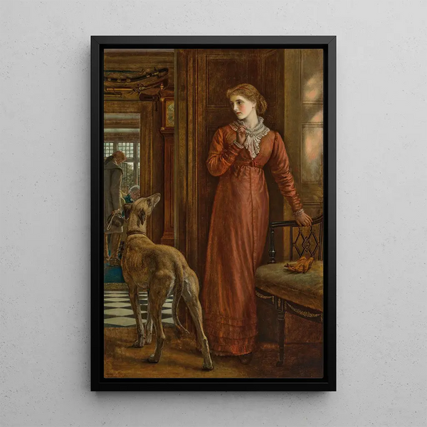 Usikkerhed - Arthur Hughes — indrammet kunstværk på væggen