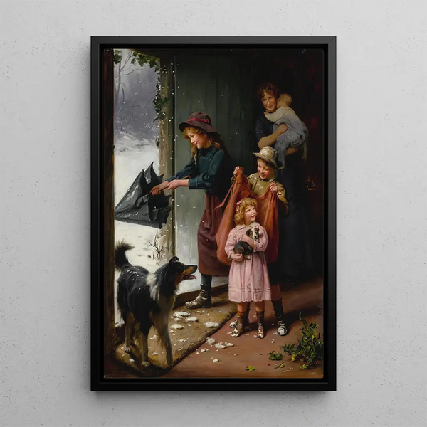 Reproduktion af maleriet Endelig hjemme - Arthur John Elsley