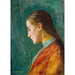Portrait af en tænksom dame - Arthur Joseph Gaskin — visning af kunstværket