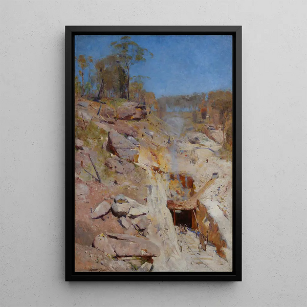 Reproduktion af maleriet Feux allumés - Arthur Streeton