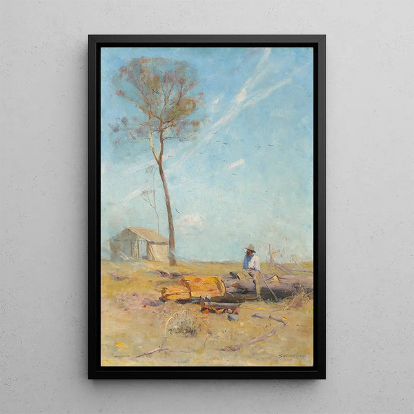 Reproduktion af maleriet La cabane du sélectionneur - Arthur Streeton