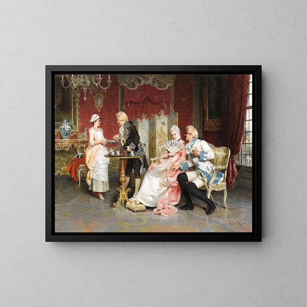 Thé de l'après-midi - Arturo Ricci — indrammet kunstværk på væggen