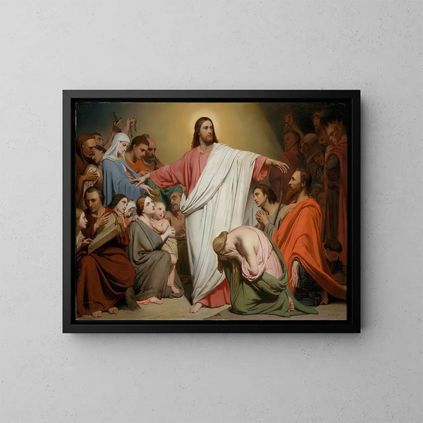 Christ Rémunérateur - Ary Scheffer — indrammet kunstværk på væggen