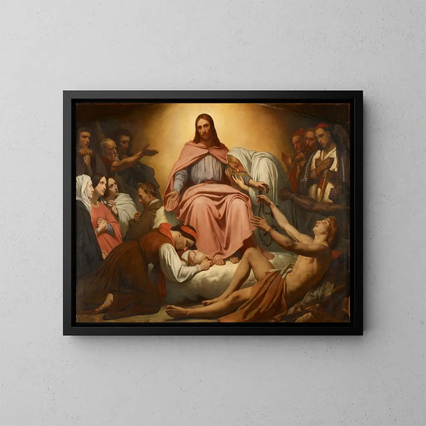 Christ Consolateur - Ary Scheffer — indrammet kunstværk på væggen