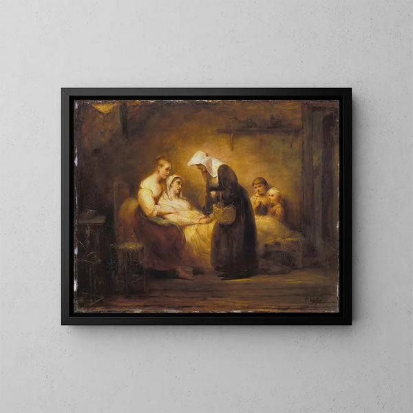 La Sœur de la Miséricorde - Ary Scheffer — indrammet kunstværk på væggen