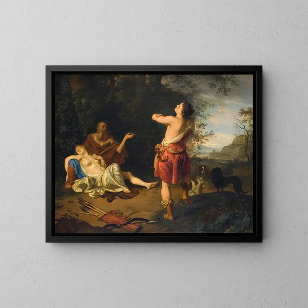 Céphale og Procris - Ary de Vois — indrammet kunstværk på væggen