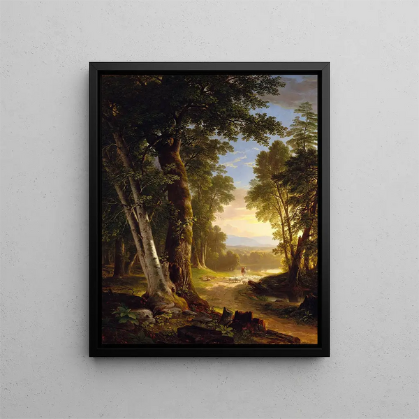 Les Hêtres - Asher Brown Durand — indrammet kunstværk på væggen