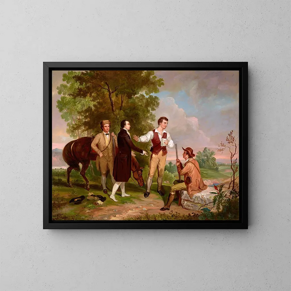 La capture du major André - Asher Brown Durand — indrammet kunstværk på væggen