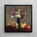 Asters og frugt på et bord - Henri Fantin-Latour — indrammet kunstværk på væggen