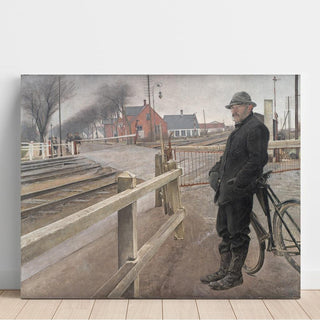Attente du train, passage à niveau de l'autoroute de Roskilde - Laurits Andersen Ring | Reproduction Tableau Décoration murale affiche copie