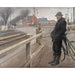 Reproduktion af maleriet Ventetid på toget, jernbanebroen ved Roskilde-motorvejen - Laurits Andersen Ring