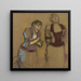 ved cafékoncert med to sangere - Edgar Degas — indrammet kunstværk på væggen