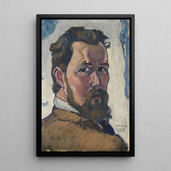 Selvportræt - August Babberger — indrammet kunstværk på væggen