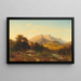 Vue sur l'Untersberg au crépuscule - August Becker — indrammet kunstværk på væggen
