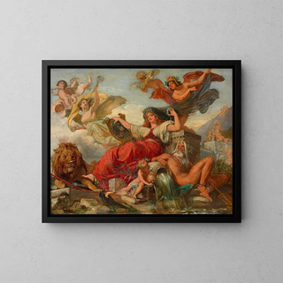 August Eisenmenger - Allegorie auf die Stadterweiterung Skizze zu einem Deckenbild im Neuen Rathaus.webp