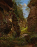 Gorge rocheuse dans l'Uttewalder Grund en Suisse saxonne - August Heinrich — visning af kunstværket